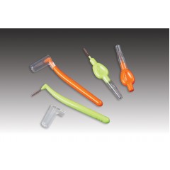 Plasdent Interdental Brushes - TIGHT, Orange & Green Assorted, (50bags of 1/box)